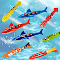 Miniatyrbilde 4 av 5: Barnebasseng Dykkelekesett, Øv Dykking Og Svømming, Undervanns Flerfarget Synkende Blekksprut (sett med 6)[HK] Various color classification