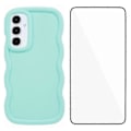 Pikkukuva 1 / 5: WANLONFENG XL -sarja Samsung Galaxy A05s 4G -puhelimelle Aaltoileva reunus TPU-kuori karkaistulla lasikalvolla [HK] Style E Multicolor