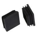 Miniatyrbillede 3 af 5: 40mm x 40mm Plast Firkantede Rørindsatser Endebeslag Sort 10 stk[HkkK] black