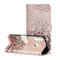 Pikkukuva 1 / 5: Huawei Y6p -puhelimelle värillinen marmorikuvioinen vaakasuuntainen PU-nahkainen suojakotelo [HK] Rose Gold