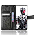 Miniatyrbillede 2 af 5: Til ZTE nubia Red Magic 8 Pro+ 5G / Red Magic 8 Pro 5G Diamanttekstur PU Læder Stand Cover Shell Flip Wallet Telefonetui[HK] Black