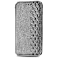 Pikkukuva 5 / 5: Samsung Galaxy A05s 4G Nahkakotelo, kohokuvioitu vinoneliökuvio, lompakkokotelo [HK] Style E Multicolor