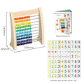 Miniatyrbillede 2 af 5: Matematik Beregningsstativ, Addition og Subtraktion Talgenkendelses Artefakt, Træ Abacus[HK] As Shown
