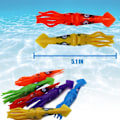 Miniatyrbilde 2 av 5: Barnebasseng Dykkespill, Øv Dykking Og Svømming, Undervanns Flerfarget Synkende Blekksprut (sett Med 6)[HK] multicolored squid