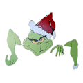 Miniatyrbillede 1 af 2: Julefest Pynt Havehegn Kigger The Grinch Julemand Elg Dekoration[HK] D
