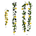 Miniatyrbillede 4 af 4: HK Kunstig Citrongarlande til Hjemmedekoration - Realistisk Frugtmodel Rattan Vine Yellow A1