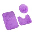Pikkukuva 1 / 5: HK  Kodin tarvikkeet Yksivärinen 3-osainen kylpyhuoneen mattosetti Kylpyhuoneen WC-matto-liukumaton matto Yksivärinen kylpyhuoneen WC-lattiamatto Purple