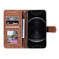 Miniatyrbillede 2 af 5: Til Motorola Edge 50 Pro 5G Etui Splejsning Syning Læder Flip Beskyttelsescover[HK] Brown