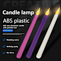 Miniatyrbillede 2 af 5: Sinknap 5 stk. LED-lys med flammeeffekt - Batteridrevet varmt lys til hjem og fest [hk] White