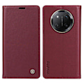 Pikkukuva 1 / 5: Honor Magic7 Lite 5G/ X9c 5G Lompakkokotelo Korttipaikalla Jalustalla Nahkainen Puhelinkotelo [HK] Wine Red