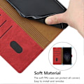 Miniatyrbilde 4 av 5: Etui til iPhone X PU Lær Flip Folio Etui med Kortholdere Magnetisk Lukking Sammenleggbart Stativ Kompatibelt med iPhone X Deksel[HK] Red