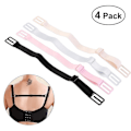 Miniatyrbillede 1 af 3: 4 par BH-stropklips elastiske skridsikre strop-holder (sort hudfarvet hvid pink)[HK]