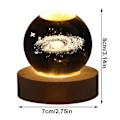 Miniatyrbillede 3 af 5: LED Krystal Bordlampe USB 3D Måne Galaxy Globe Natlampe Børn Julepynt Gave[hk] nebula