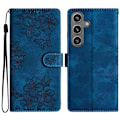 Miniatyrbillede 1 af 5: Til Samsung Galaxy S24 Mobiltelefon Cover Præget PU Læder Wallet Stand Anti-Drop Cover[HK] Style D Multicolor