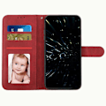 Miniatyrbild 2 av 5: För Xiaomi Redmi Note 14 5G Fodral Ställ Flip Skyddande Läder Telefonskal - Svart[HK] Red Multicolor