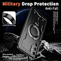 Miniatyrbillede 4 af 5: Til Samsung Galaxy A16 4G/5G Cover Kompatibelt med MagSafe Militær Beskyttelse PC+TPU Støttefod[HK] Style C Multicolor