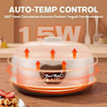Miniatyrbilde 5 av 5: Ultimat Probiotisk Yoghurtmaskin med Justerbar Temperatur og Tidsstyring[HK] Basic EU Plug