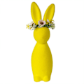 Miniatyrbillede 1 af 5: Påskeharedekorationer, Simuleret Flocking Kaninpynt Søde Havegårds Håndværk og Ornamenter [HK] Yellow