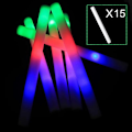 Miniatyrbillede 1 af 5: 15 stk. Lysende Multi Farve LED Skumstav Tryllestave Rally Rave Cheer Batons Fest Blinkende Glødepinde Lysstave [HK] Multicolour