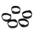 Pikkukuva 2 / 5: 5kpl 20/22/24mm PU-nahkainen rannekkeen pidike lenkkirenkaat - 20mm musta[HK] 24mm Black