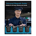 Miniatyrbilde 3 av 5: Kameramagnetfeste for kropp, Universelt magnetisk feste, Universelle bærbare kroppskameraer[HK] Black