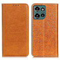 Miniatyrbillede 1 af 5: Til Motorola Edge 50 5G Etui Split Læder Flip Wallet Telefon Cover - Kaffe[HK] Multicolor Brown