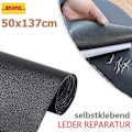 Miniatyrbilde 1 av 5: Selvklebende lapp 137x50cm Lærreparasjon Kunstlær Lapper Reparasjon Svart[HK]