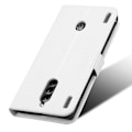 Pikkukuva 4 / 5: ZTE nubia Red Magic 8 Pro+ 5G / Red Magic 8 Pro 5G timanttikuvioinen PU-nahkainen jalustakansi suojakuori lompakkokotelo [HK] White