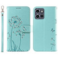 Miniatyrbillede 1 af 5: Læderetui med pung til Motorola Edge 50 Neo 5G/S50 5G/ThinkPhone 25 5G, telefoncover med mælkebøtte [HK] Style A Multicolor