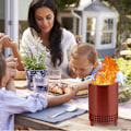 Miniatyrbillede 4 af 5: Bimirth Solo Stove Mesa bordplade ildsted i rustfrit stål med stativ | Udendørs minildsted med lav røg til by og forstæder | Fyret med træpiller eller træ [HK] silver