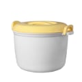 Miniatyrbillede 1 af 5: Bærbar Mikrobølgeovn Risskoger Multifunktionel Damper 2800ml Isolering Frokostboks Dampning Ut[HK] WhiteYellow