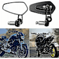 Miniatyrbillede 1 af 5: SRBTV-Motorcykelstyr Spejle Motorcykelspejle Kompatible Xj6 Mt01 Mt03 Mt07 Mt09 (sort)[HK]