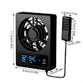Miniatyrbillede 2 af 5: Smart Køleventilator til Reptil-terrarium med LED-display Stærk Vind Ventilationsventilator Lav Støj Køling Fa[HK]