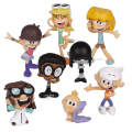 Miniatyrbild 2 av 5: Loud House Actionfigur-leksaker 8 st/set Lincoln Clyde Lori Lily Leni Lucy Lisa Luna Figurleksaker för barn Julklapp[HK] with box