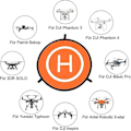 Miniatyrbillede 3 af 5: Drone Landingsplads, 75cm/29.52in Universal Lysende Foldbar Helipad, Vandtæt Foldbar Landingsplads Drone Tilbehør[HK] 55cm