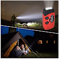Miniatyrbilde 4 av 5: Veivradio med solceller, LED-lommelykt og 2000mA Powerbank SOS Black 2-Pack Vevradio