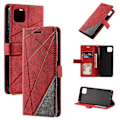 Miniatyrbillede 1 af 5: Etui til Samsung Galaxy A22 5G Læder Magnetisk Folio Cover med Kortholder Kompatibel med Samsung Galaxy A22 5G[HK] Red