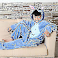 Miniatyrbilde 3 av 3: Disney Lilo Stitch En-delt Pyjamas Barn Plush Kigurumi Onesies Vinter Varme Klær Julegave[HK] 1 140CM(11-12T)