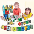 Miniatyrbillede 1 af 5: Robotter Transformations Byggeklodser Actionfigur Bilmodel Deform Nummer Læringslegetøj[HK]