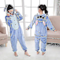 Miniatyrbild 2 av 3: Disney Lilo Stitch En-delad Pyjamas Barn Plysch Kigurumi Onesies Vinter Varma Kläder Julgåva[HK] 1 130CM(9-10T)