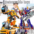 Miniatyrbillede 4 af 4: Transformationsbil Robot Legetøj Tyrannosaurus Triceratops Optimus Prime Bumblebee Samling Actionfigur Gave Til Børn[HK] Triceratops