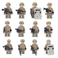 Miniatyrbillede 1 af 5: 12 stk. Soldater Blok Minifigurer Forskellige Outfits Rustning Mænd Action Minifigurer Til Børn M8019 Højde 4,5 cm / 1,8 tommer[HK]