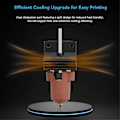Miniatyrbild 5 av 5: Högtemperatur Hotend Kit, Höghastighets med Integrerat Snabbväxlingsmunstycke för K1/K1 Max/K1C 3D-skrivare[HK] Photo Color