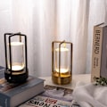 Miniatyrbillede 3 af 5: Lumison Crystal Lantern Bordlampe, lumison Krystallampe, bærbar Metal Bordlampe, 3 Farver Genopladelig Led Lampe, 100% Ny[hk] Gold
