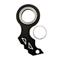 Miniatyrbild 1 av 4: Nyckelring Spinner Fidget Leksak Fickformat Fingertopps Metall Gadget Nyckelring Stresslindring & Anti-Ångest Sensoriska Leksaker för Tonåringar & Vuxna Anti St[HK] Black