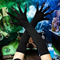 Miniatyrbillede 2 af 5: Heksehandsker | Halloween Klo Handsker Cosplay, Lange Negle Klovn Klør Spøgelsespote Handske Hexe Djævel Pote Hånddækker Fancy Dress Performance Prop  Sort