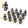 Miniatyrbillede 4 af 5: 12 stk. Skeletkriger Korps Byggeklodser Model Legetøj Samling Forbrugsvarer Sort[HK]