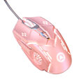 Miniatyrbillede 1 af 5: G5 Kablet Mus RGB Baggrundslys Lydløs Computertilbehør Ergonomisk USB 3200DPI E-Sports Mekanisk Mus til Laptop[HK] Pink