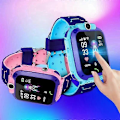 Miniatyrbillede 2 af 4: Smartwatch med 4g Sim-kort til børn 4g Smartwatch Wifi Tracker Stemmechat Videoopkald Monitor Drenge Børn Smart Watch[HK] bule