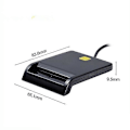 Miniatyrbild 2 av 4: ATM ID-kortläsare USB Smart Card Reader, Svart[HK]